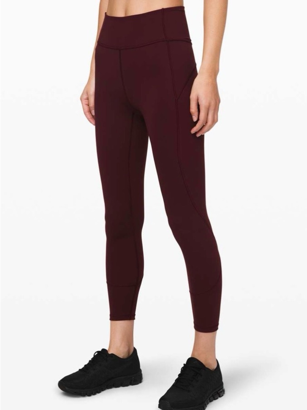 lululemon in movement 7/8 pants everlux 25 inch inseam garnet colour